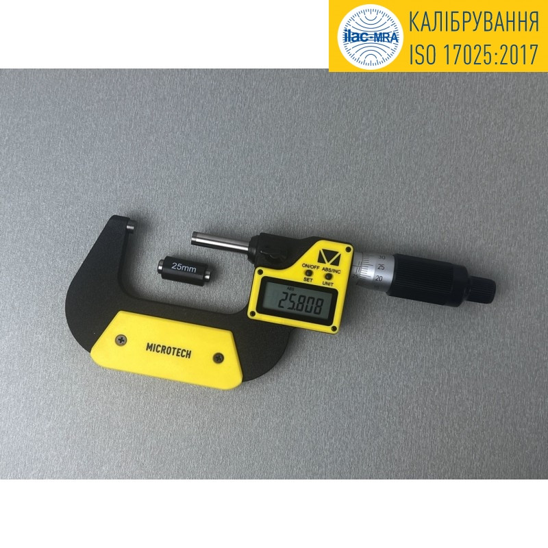 Мікрометр цифровий з тріщіткою МКЦ-50 IP65 (25–50 мм) кл1