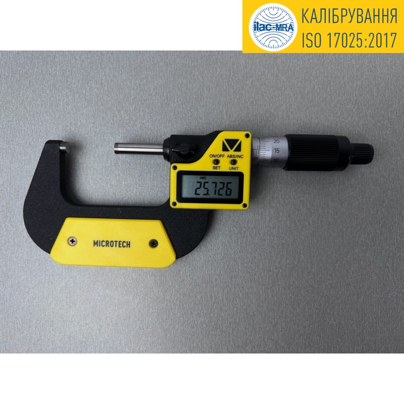 Мікрометр цифровий з тріщіткою МКЦ-50 IP65 (25–50 мм) кл1