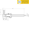 Штангенциркуль Sylvac S_Cal EVO с удлиненными внутренними губками 150 mm IP-67