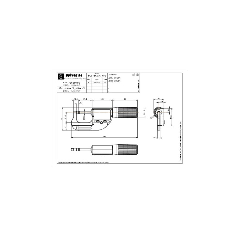 Мікрометр Sylvac IP-67 30 мм