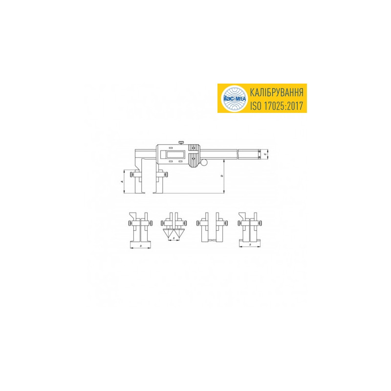 SwissMet Штангенциркуль бездротовий цифровий універсальний IP67 ШЦЦУП-300