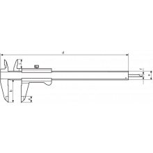 Штангенциркуль аналоговий Mahr 16 FN 150мм